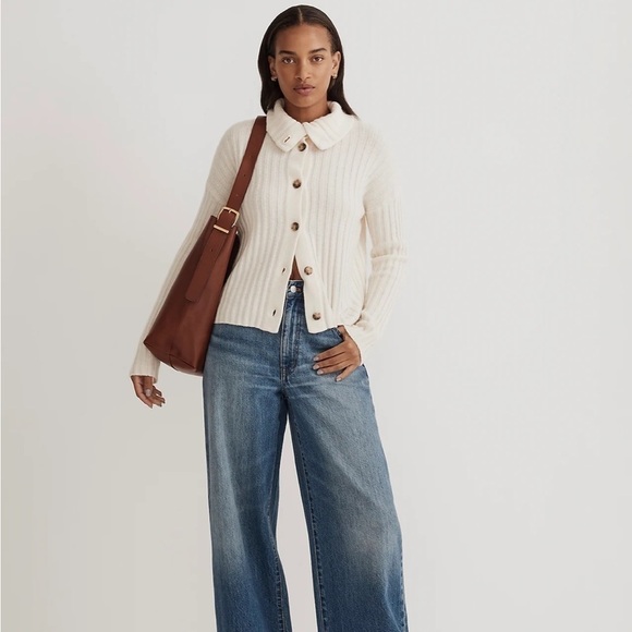 Madewell Oversize-Collar Cardigan Sweater - Picture 2 of 9